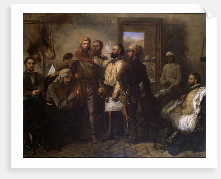 Thomas Henry Kavanagh VC being disguised as a native during the Indian mutiny at the siege of Lucknow, 9th November 1857, c.1860 by Chevalier Louis-William Desanges