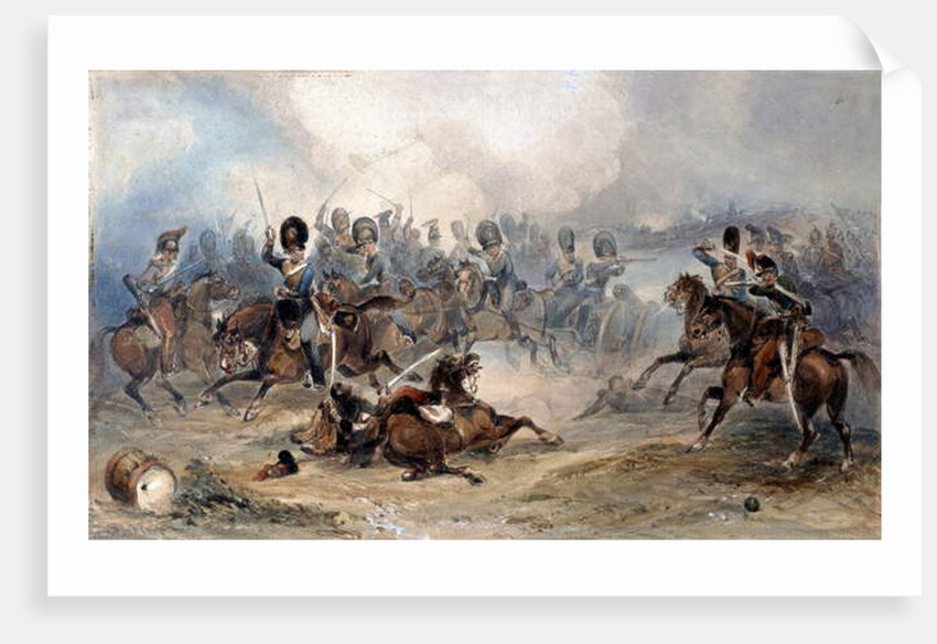 Captain Norman Ramsay, Royal Horse Artillery, Galloping his Troop Through the French Army to Safety at the Battle of Fuentes d'Onoro, 1811 by George Bryant Campion