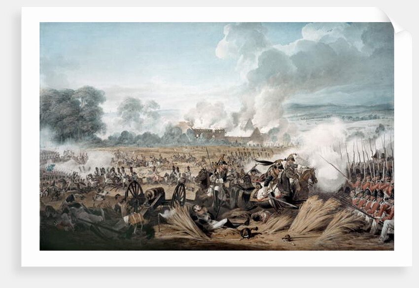 Attack on the British Squares by French Cavalry at the Battle of Waterloo, 1815 by Denis Dighton