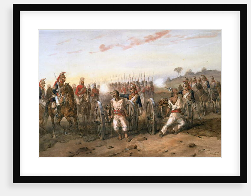 Mutineers about to be blown from guns by the Bengal Horse Artillery, c.1858 by Orlando Norie