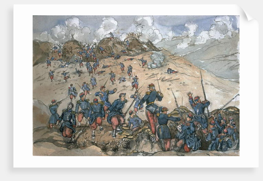 Attack of the Bastion Central by the French troops under General Desalles during the Siege of Sebastopol by George Cadogan