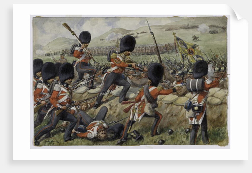 Detail of the Scots Fusilier Guards at the Battle of the Alma, Crimean War, 20 September 1854 by Richard Simkin