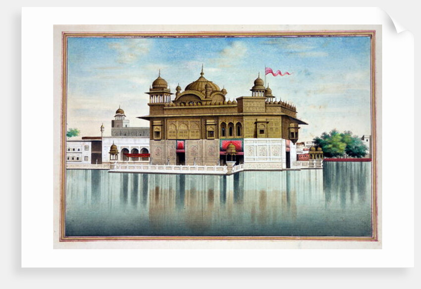 The Golden Temple at Amritsar by Indian School