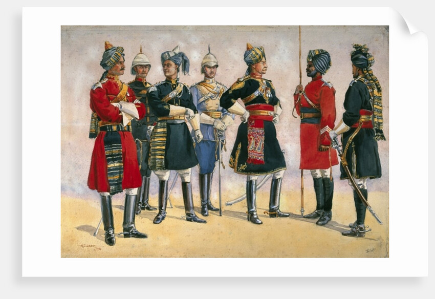 British Officers, Indian Army by Alfred Crowdy Lovett