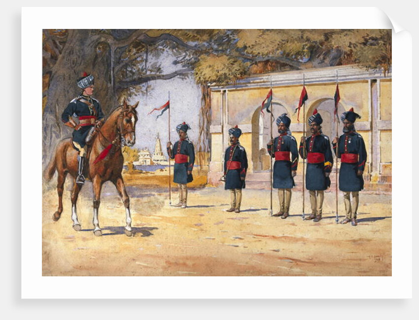 Soldiers of the 10th Duke of Cambridge's Own Lancers, 'The Quarter Guard' by Alfred Crowdy Lovett