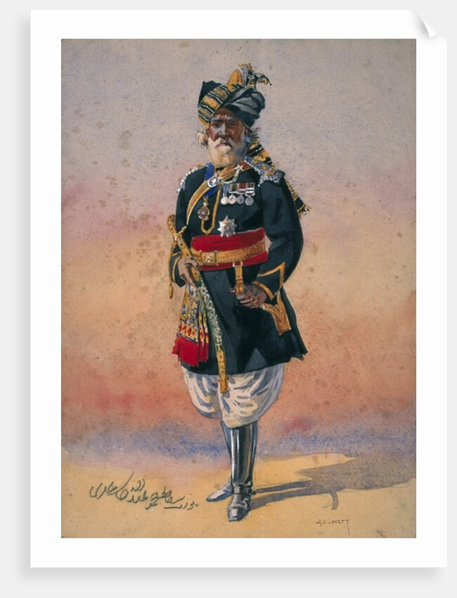 Honorary Native Commandment Nawab Sir Hafiz Muhammad Abdullah Khan, KCIE by Alfred Crowdy Lovett