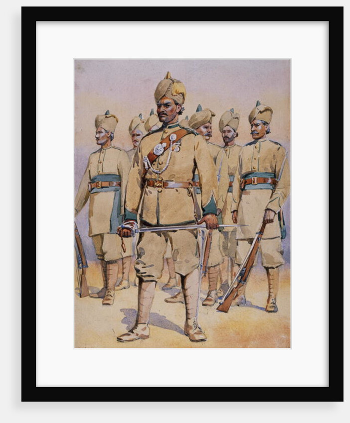Soldiers of the 33rd Punjabis, Subadar, Punjabi Musalmans by Alfred Crowdy Lovett