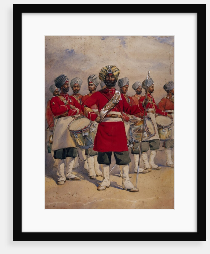 Soldiers of the 45th Rattray's Sikhs 'the Drums' Jat Sikhs by Alfred Crowdy Lovett