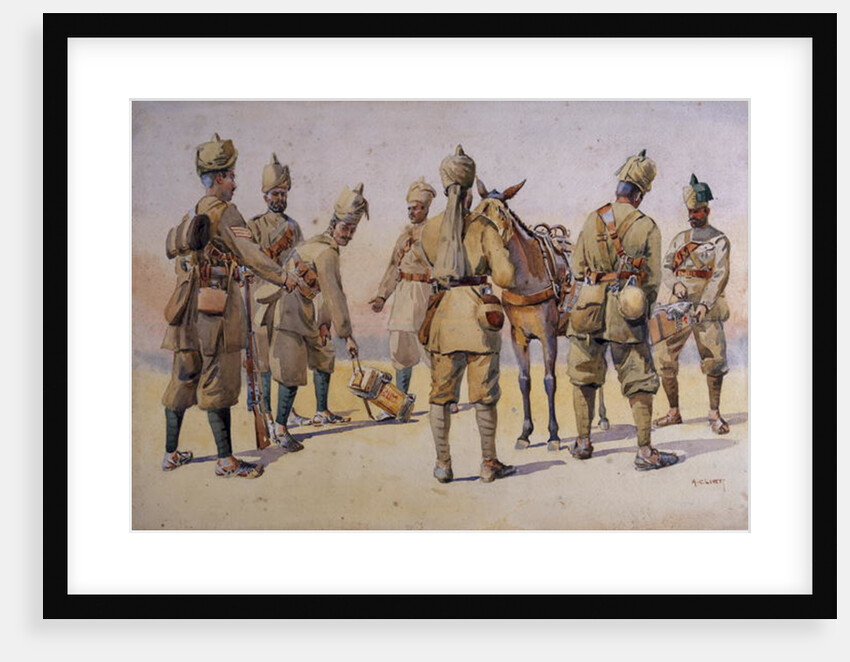 Soldiers of the 46th and 33rd Punjabis by Alfred Crowdy Lovett