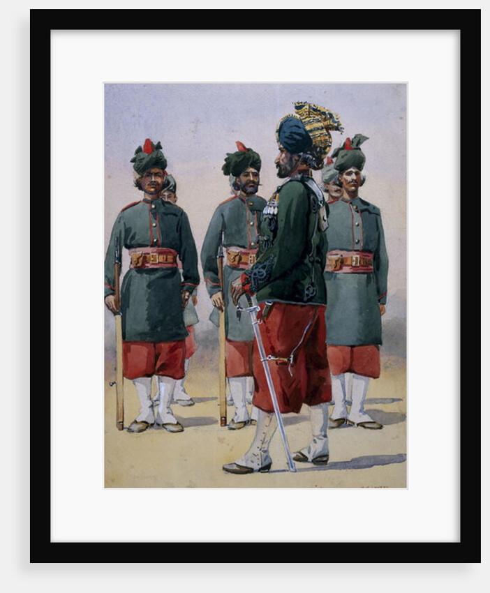 Soldiers of the 127th Queen Mary's Own Baluch Light Infantry by Alfred Crowdy Lovett