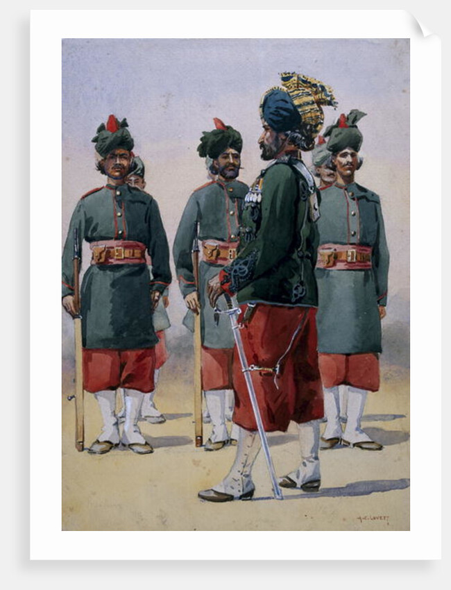 Soldiers of the 127th Queen Mary's Own Baluch Light Infantry by Alfred Crowdy Lovett