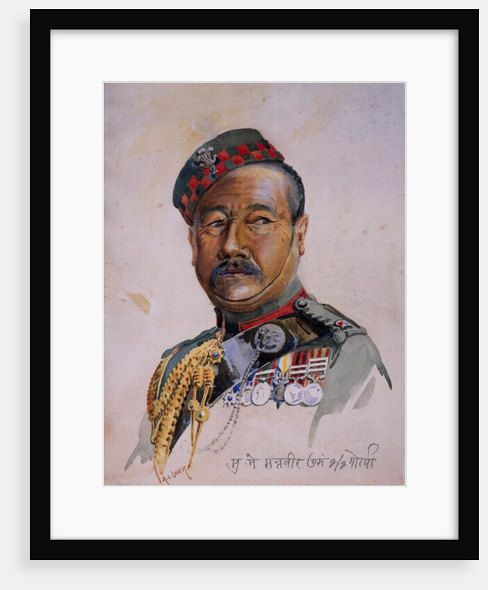 Subadar-Major Gurung Gurkha by Alfred Crowdy Lovett