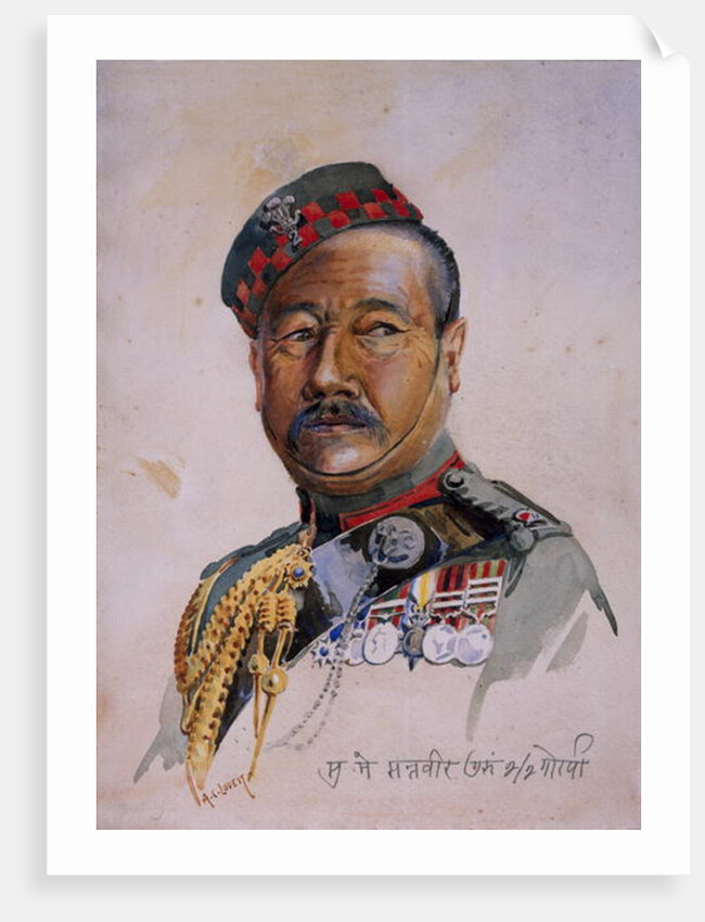 Subadar-Major Gurung Gurkha by Alfred Crowdy Lovett