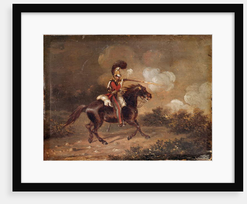 Trooper of 1st Life Guards firing a carbine, 1830 circa by Unknown Artist