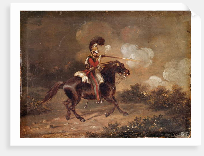 Trooper of 1st Life Guards firing a carbine, 1830 circa by Unknown Artist