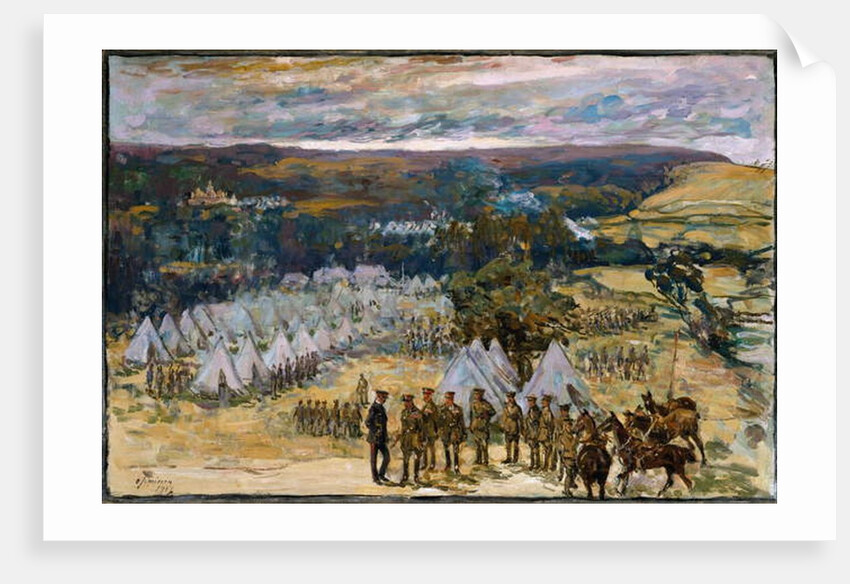 Field Marshal Lord Kitchener inspecting the 10th Battalion, York and Lancaster Regiment at Halton, 1914 by Alexander Jamieson