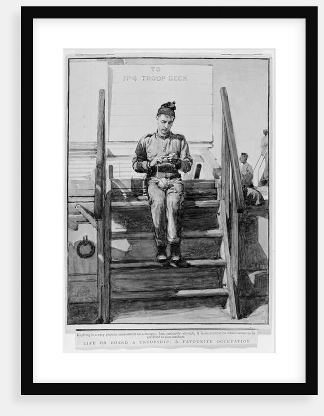 Life on board a Troopship: a favourite occupation, 1899 by Henry Marriott Paget