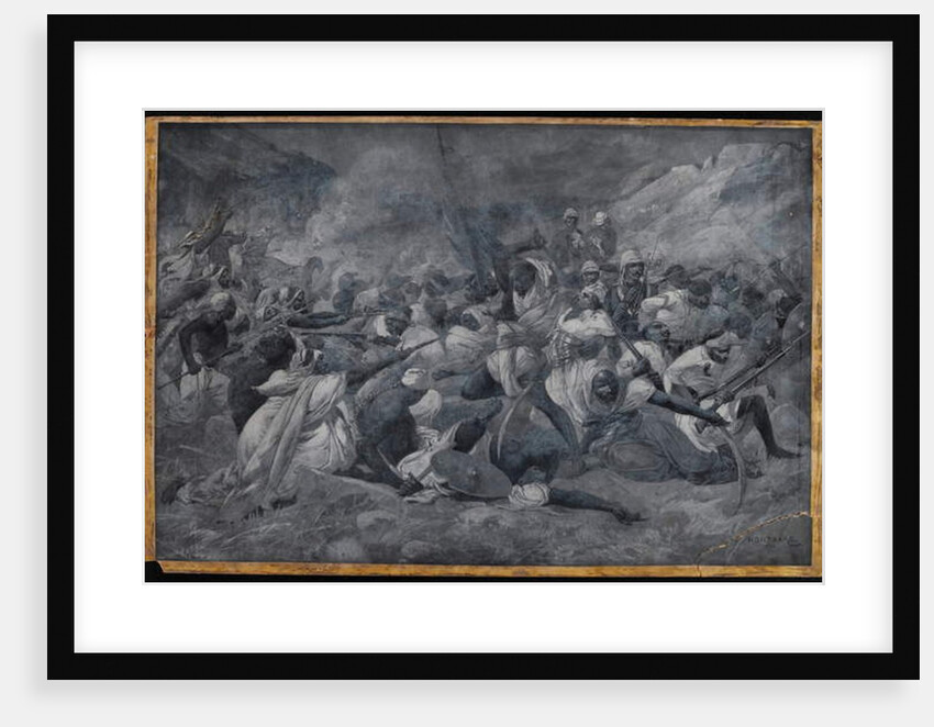 The defeat of the Egyptian Army under Hicks Pasha by the forces of the Mahdi Muhummad Ahmad at El Obeid, 5 November 1883 by Charles Auguste Loye