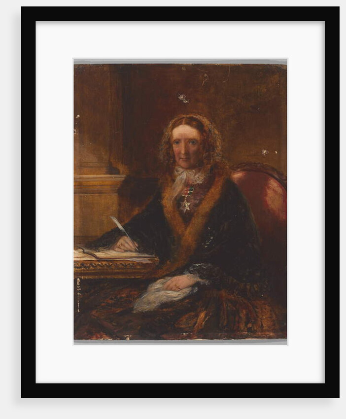 Lady Gough, wearing the Maharajpoor Star, one of four ladies who received this decoration for being present at the battle on 29 December 1843 by Unknown Artist