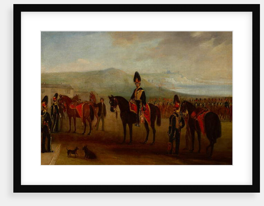 15th The Kings Hussars drawn up in review order, 1837 circa by Henry Martens