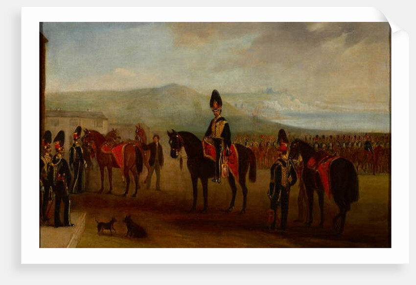 15th The Kings Hussars drawn up in review order, 1837 circa by Henry Martens