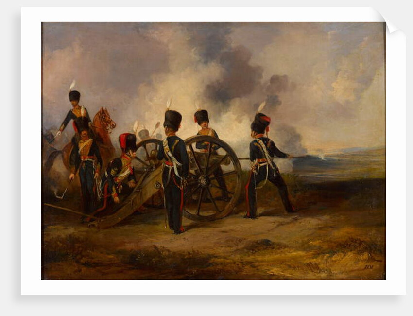 A Royal Horse Artillery gun crew loading, 1844 circa by Henry Martens