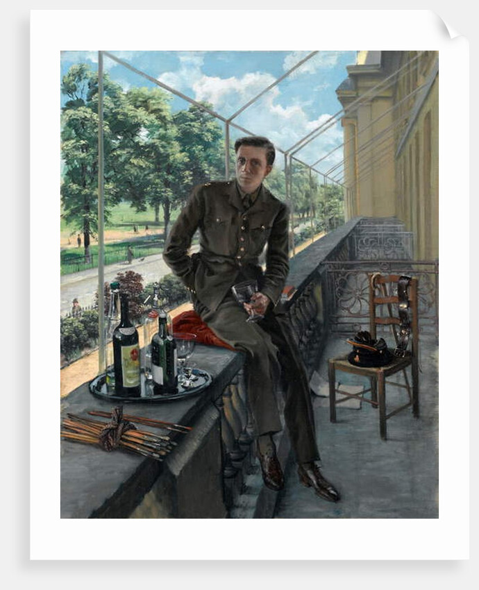 Rex Whistlers self-portrait in Welsh Guards uniform, May 1940 by Rex Whistler