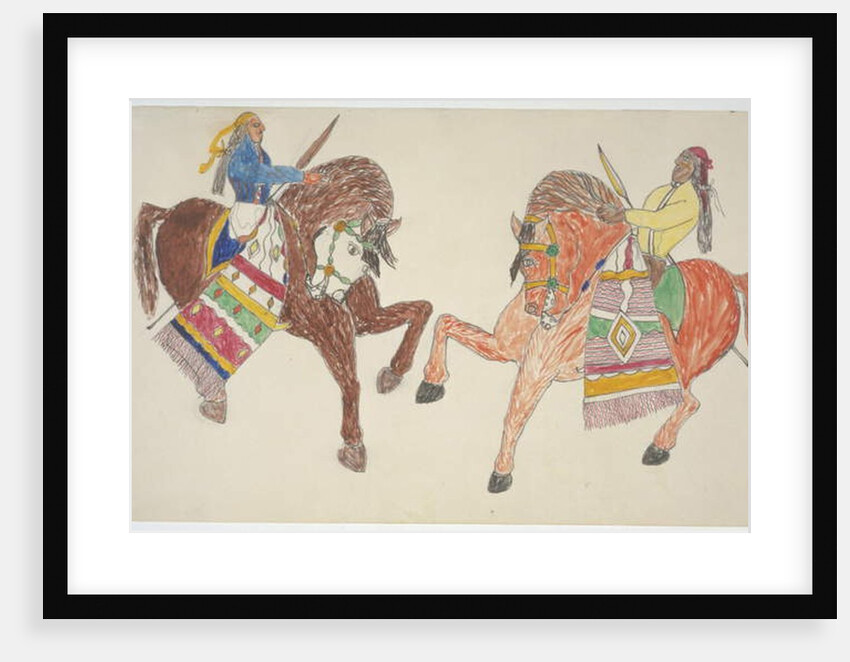Two men on horseback by Frederick Gokliz