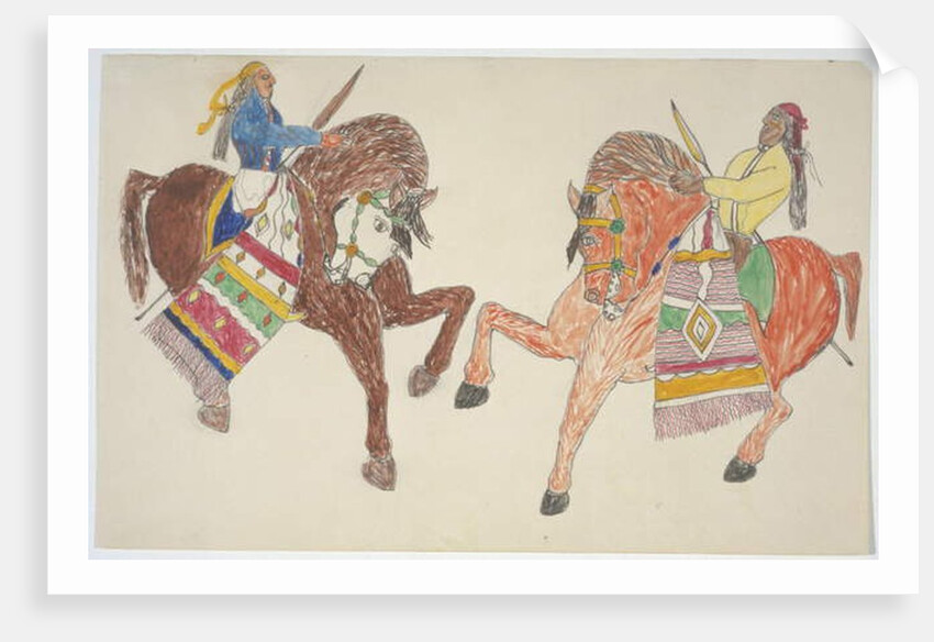 Two men on horseback by Frederick Gokliz