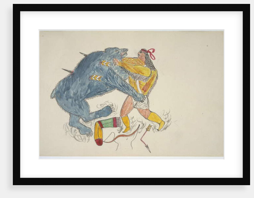 Man and bear by Frederick Gokliz