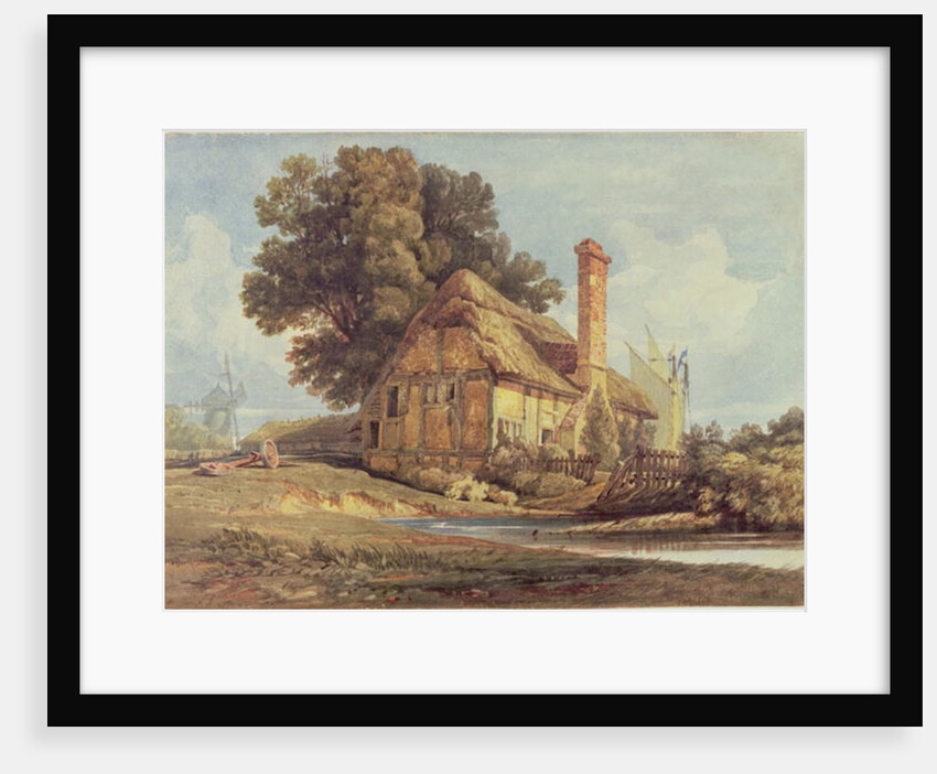 Riverside Cottage by Miles Edmund Cotman