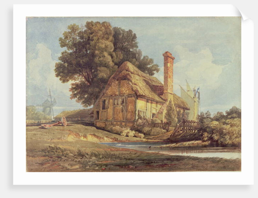Riverside Cottage by Miles Edmund Cotman