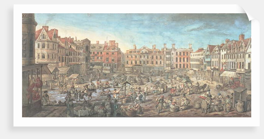 Norwich Market Place, 1799 by Robert Dighton