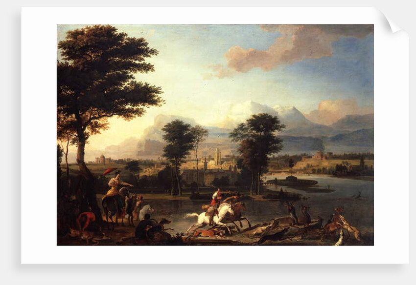 The Stag Hunt, c.1675 by Abraham Danielsz. Hondius