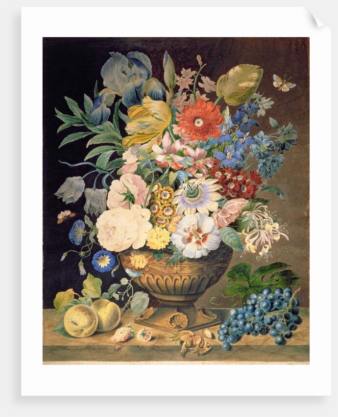 Flowers and Fruit, 1828 by Emma Sillett