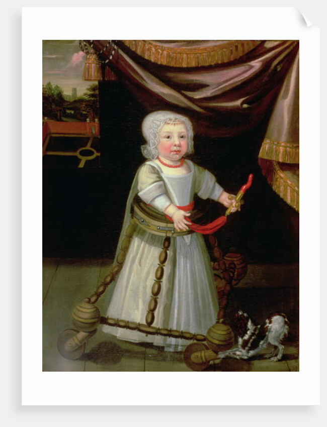 Portrait of a Boy with a Coral Rattle, c.1650-60 by English School