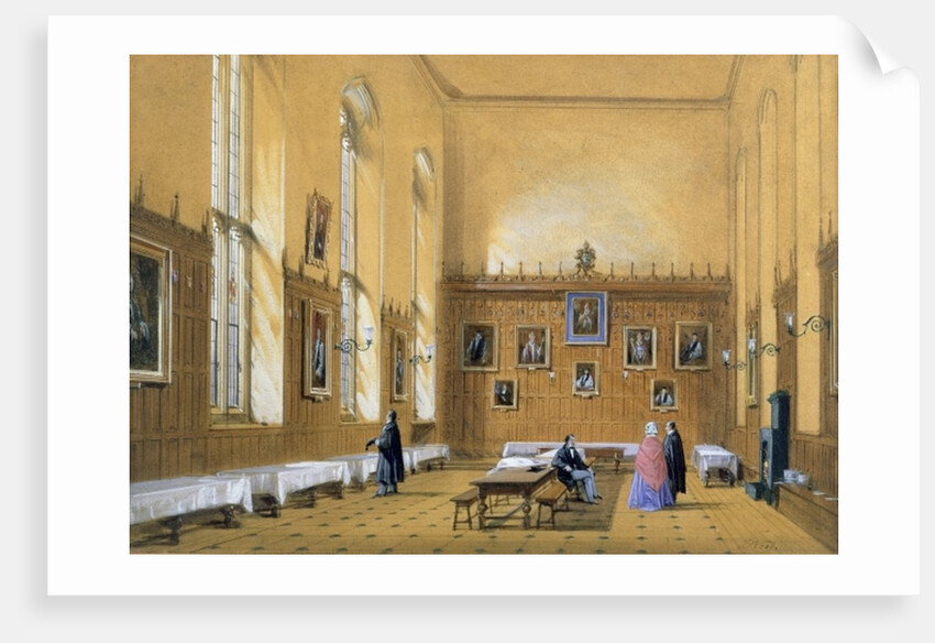New College Hall, 1858 by Joseph Nash