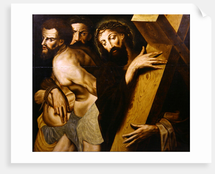 Christ and the Two Thieves by Michiel I (circle of) Coxie or Coxcie