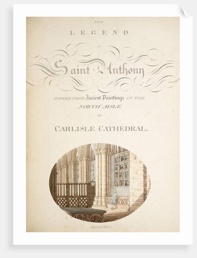 Ms. New Coll 380, f32r. The antiquities of the Cathedral Church of Saint Mary, Carlisle, drawn by Robert Carlile, 1795 by Robert Carlile