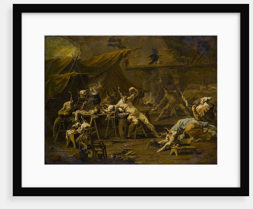 The Supper of Pulcinella and Colombina, c.1725-1730 by Alessandro Magnasco