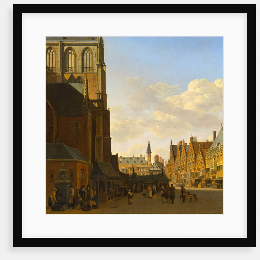 The Fish Market and he Grote Kerk at Haarlem, c.1675-1680 by Gerrit Adriaensz Berckheyde