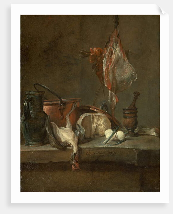 Still Life with Ray and Basket of Onions, 1731 by Jean-Baptiste Simeon Chardin