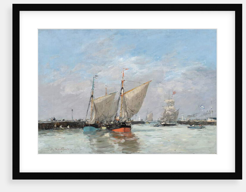 Trouville, The Jetties, High Tide, 1876 by Eugene Louis Boudin