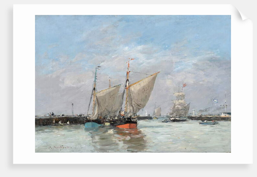 Trouville, The Jetties, High Tide, 1876 by Eugene Louis Boudin