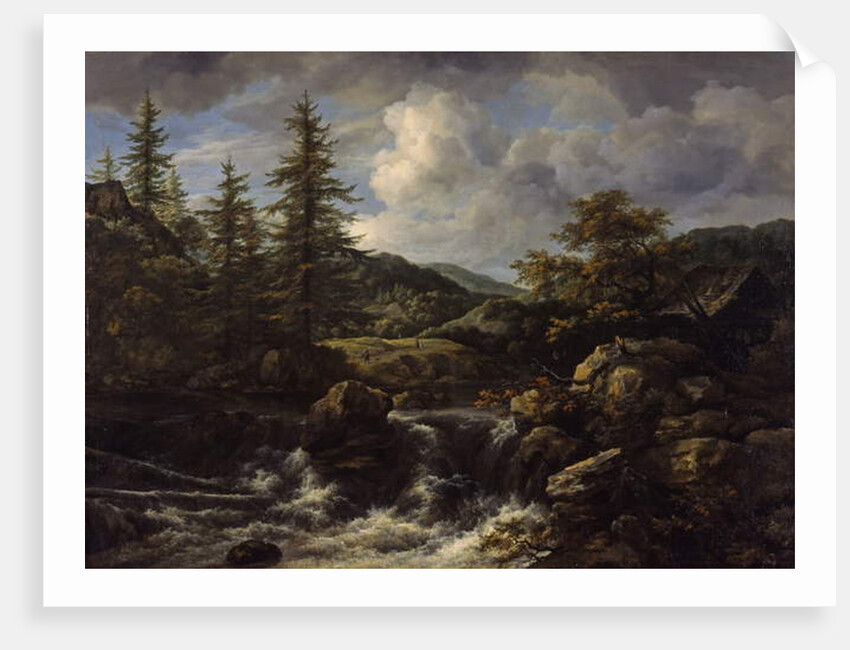 wooded Landscape with Waterfall, c.1665-1670 by Jacob Isaaksz. or Isaacksz. van Ruisdael