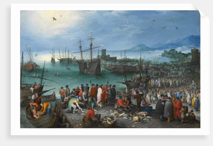 Harbor Scene with St. Paul's Departure from Caesarea, 1596 by Jan the Elder Brueghel