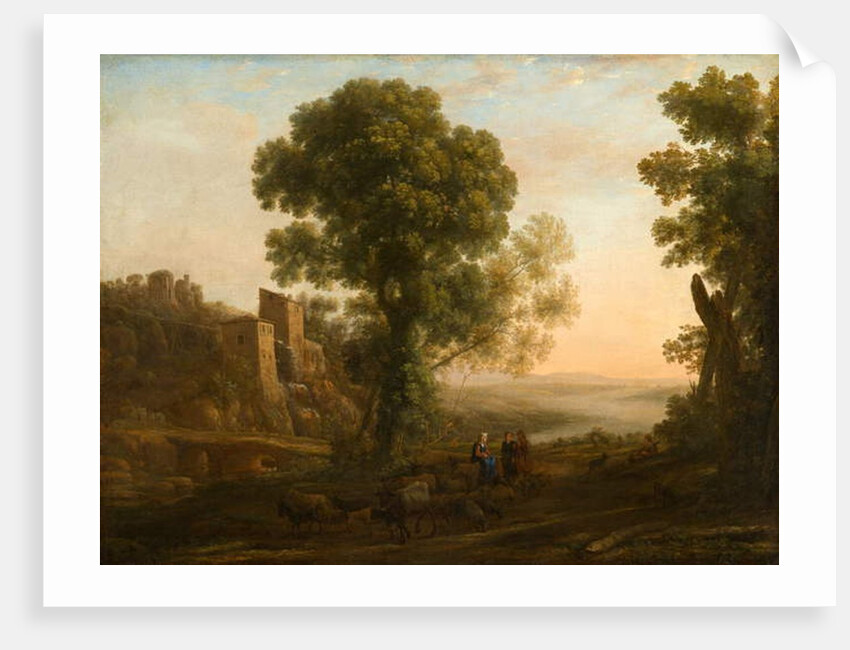 Landscape with Peasants Returning with Their Herds, c.1637 by Claude Lorrain (1600-82)