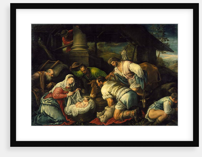 The Adoration of the Shepherds, c.1585-1590 by Francesco Bassano