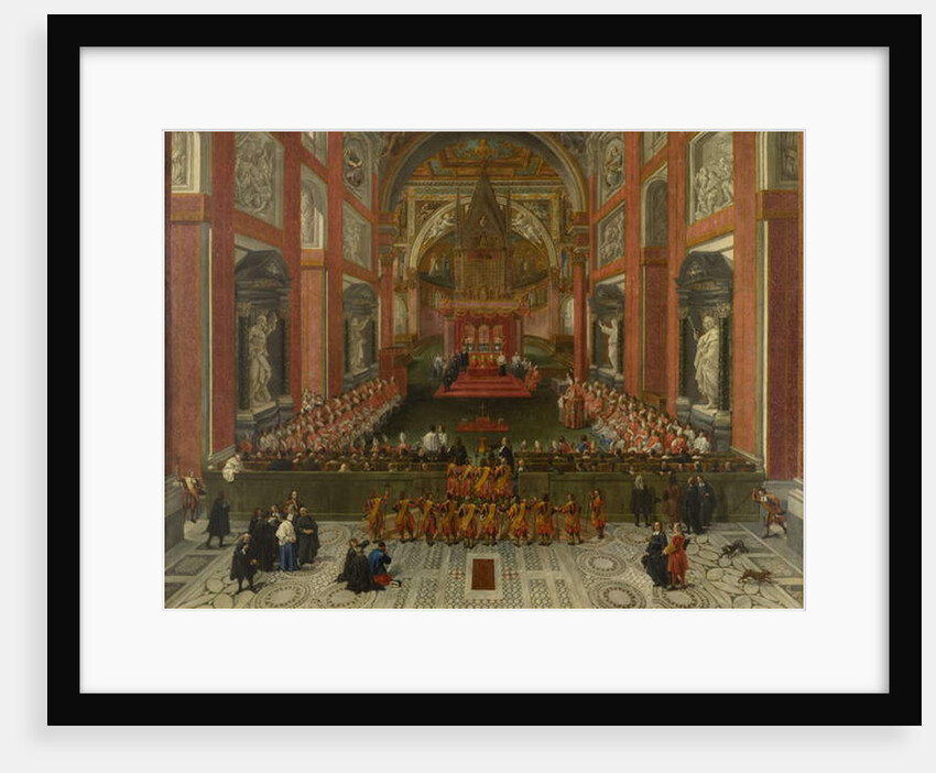 Benedict XIII Presiding over the Provincial Roman Synod of 1725, Basilica of St. John Lateran, 1725 by Pier Leone Ghezzi