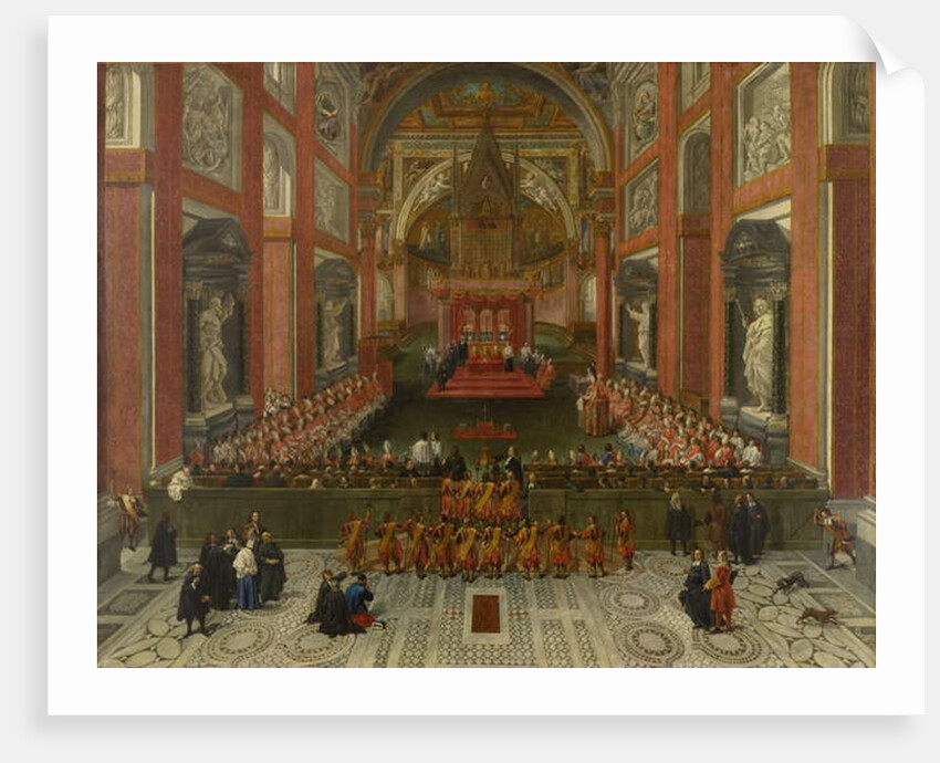 Benedict XIII Presiding over the Provincial Roman Synod of 1725, Basilica of St. John Lateran, 1725 by Pier Leone Ghezzi